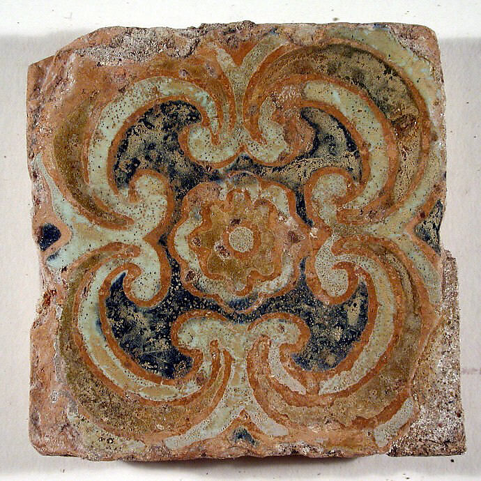 Pavement tiles, Tin-glazed earthenware, Spanish, Seville