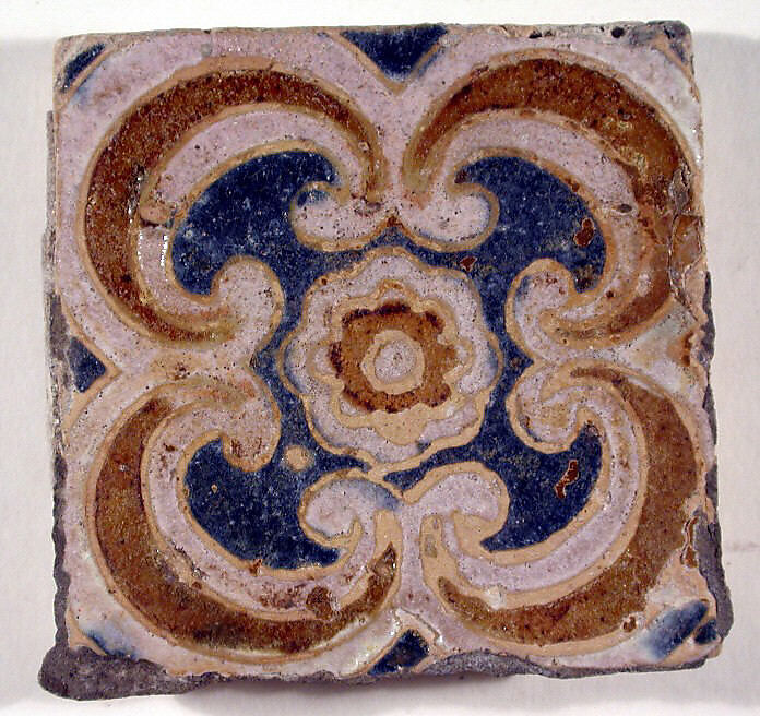 Pavement tiles, Tin-glazed earthenware, Spanish, Seville