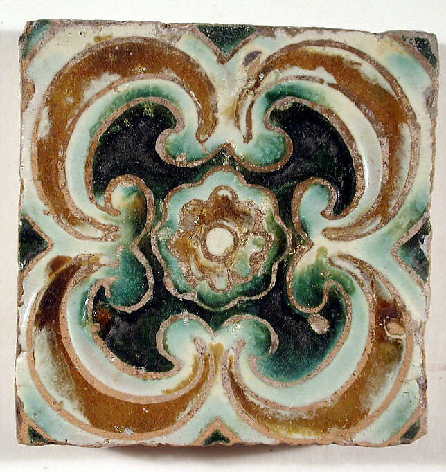 Pavement tiles, Tin-glazed earthenware, Spanish, Seville