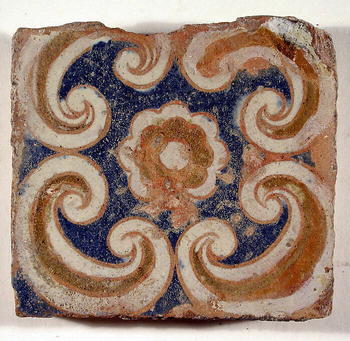 Pavement tiles, Tin-glazed earthenware, Spanish, Seville