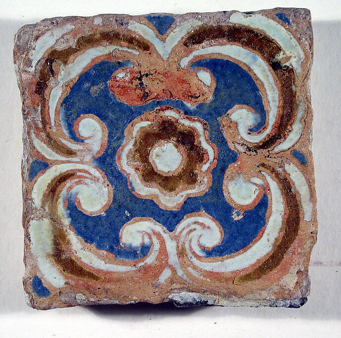 Pavement tiles, Tin-glazed earthenware, Spanish, Seville