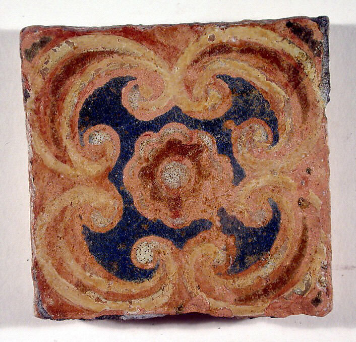 Pavement tiles, Tin-glazed earthenware, Spanish, Seville