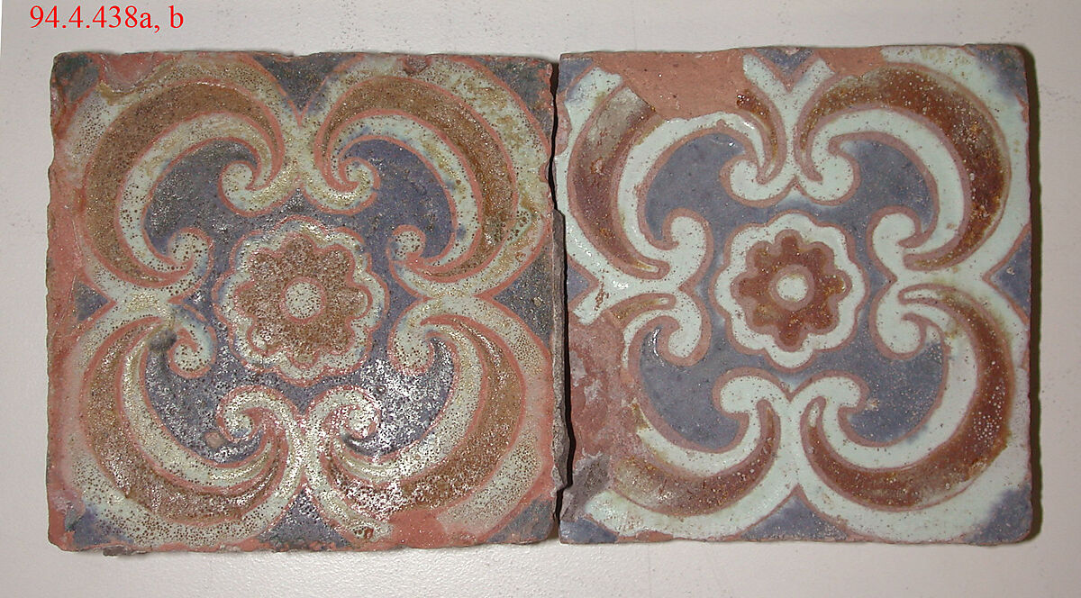 Pavement tiles, Tin-glazed earthenware, Spanish, Seville