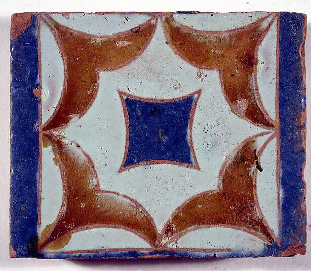 Pavement tiles, Tin-glazed earthenware, Spanish, Seville