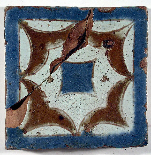 Pavement tiles, Tin-glazed earthenware, Spanish, Seville