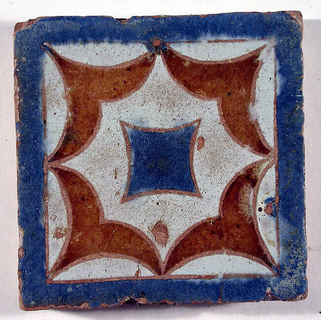 Pavement tiles, Tin-glazed earthenware, Spanish, Seville