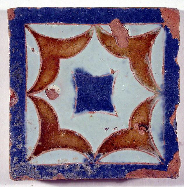 Pavement tiles, Tin-glazed earthenware, Spanish, Seville