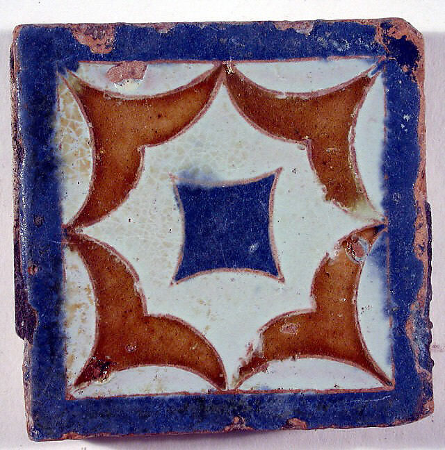 Pavement tiles, Tin-glazed earthenware, Spanish, Seville