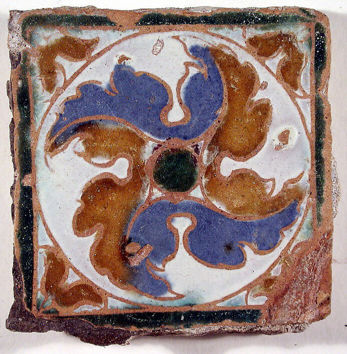 Pavement tiles, Tin-glazed earthenware, Spanish, Seville