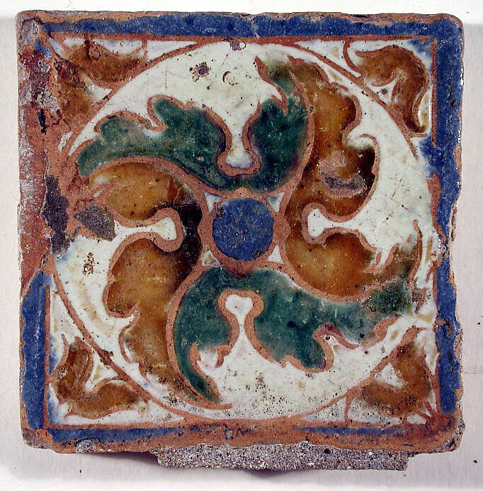 Pavement tiles, Tin-glazed earthenware, Spanish, Seville