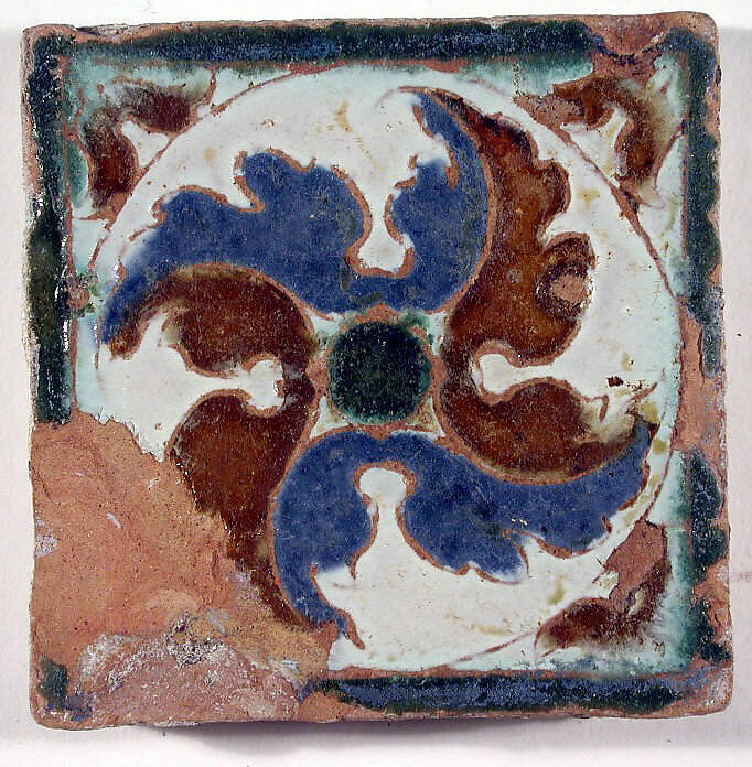 Pavement tiles, Tin-glazed earthenware, Spanish, Seville