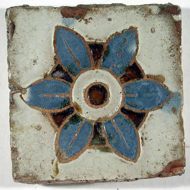 Pavement tiles, Tin-glazed earthenware, Spanish, Seville 