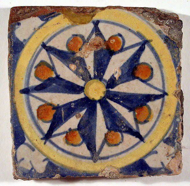 Pavement tiles, Tin-glazed earthenware, Spanish, Seville