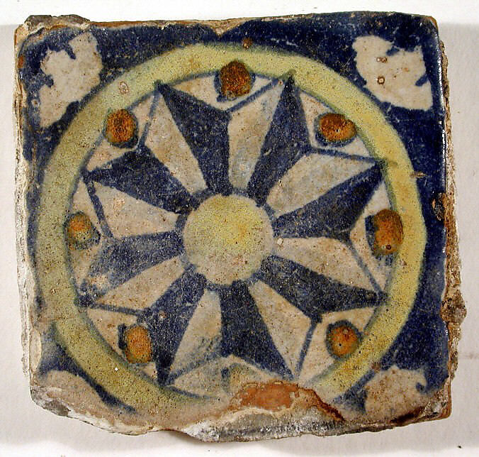 Pavement tiles, Tin-glazed earthenware, Spanish, Seville