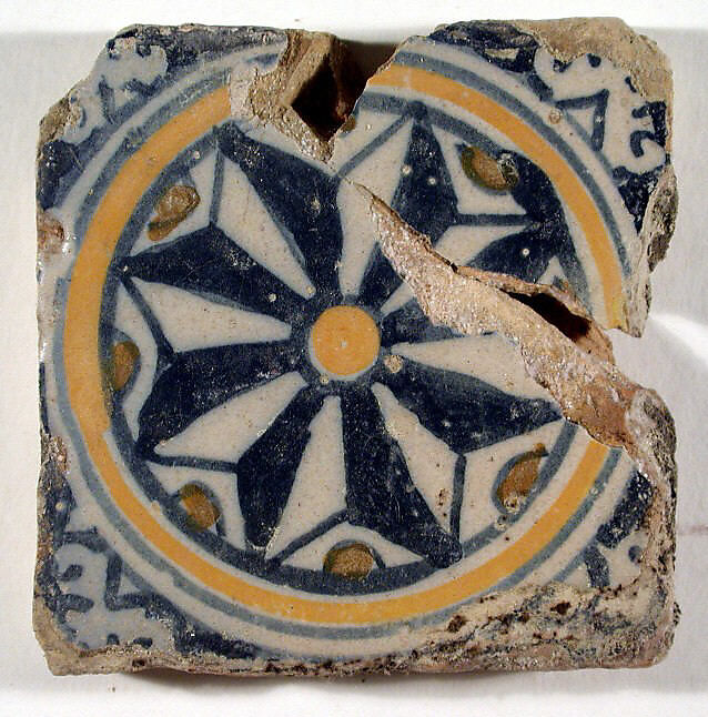 Pavement tiles, Tin-glazed earthenware, Spanish, Seville