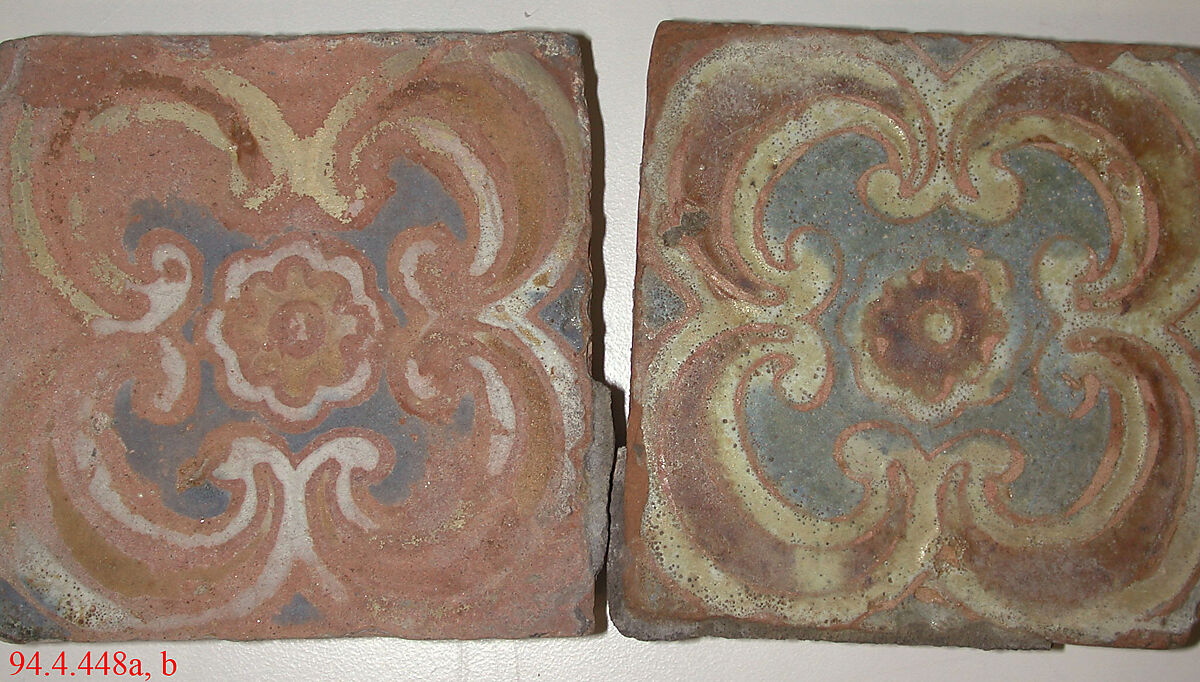 Pavement tiles, Tin-glazed earthenware, Spanish, Seville