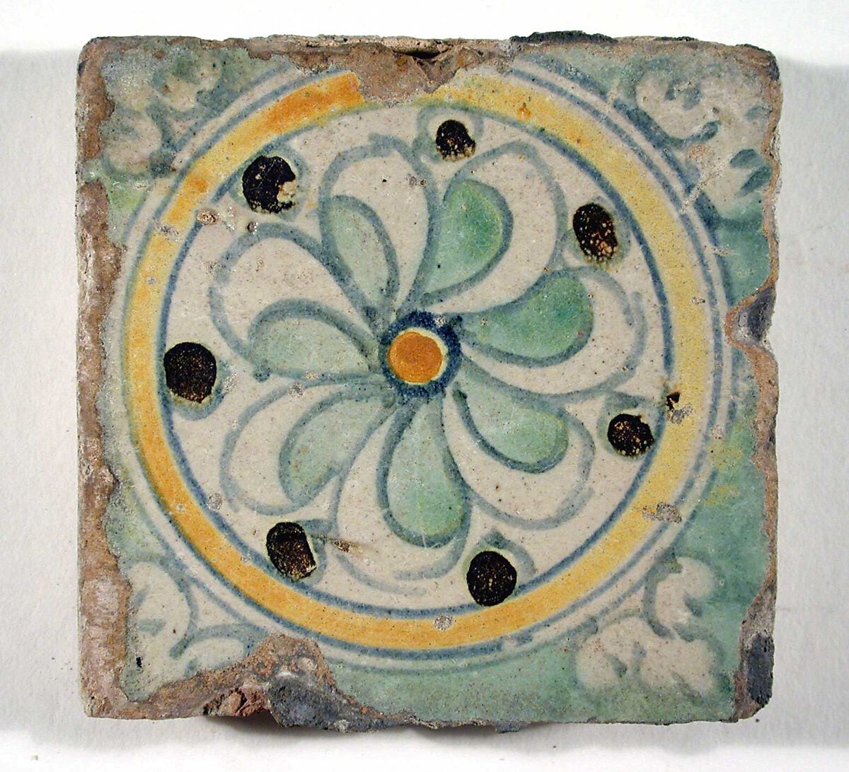 Tile, Tin-glazed earthenware, Spanish, Seville 