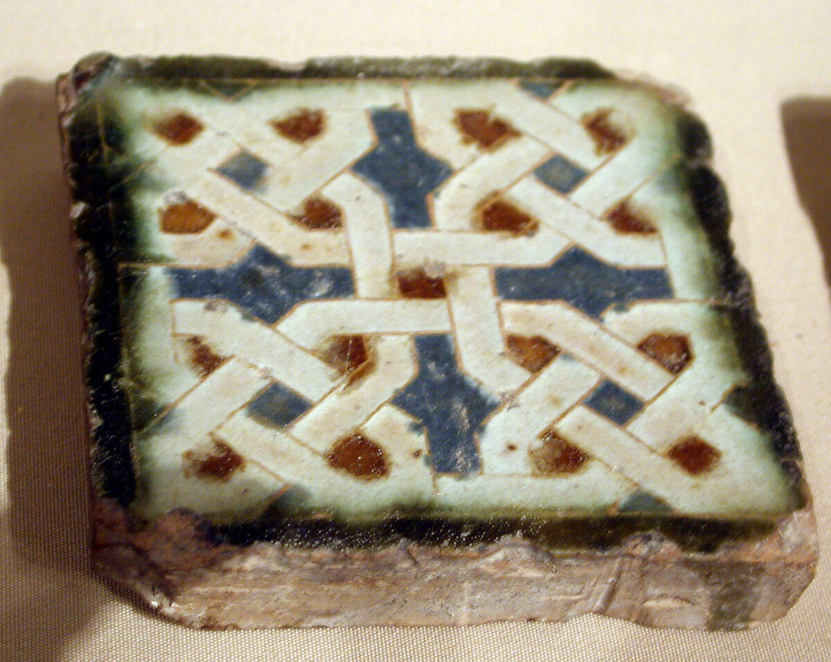 Pavement tile, Tin-glazed earthenware, Spanish, Seville 