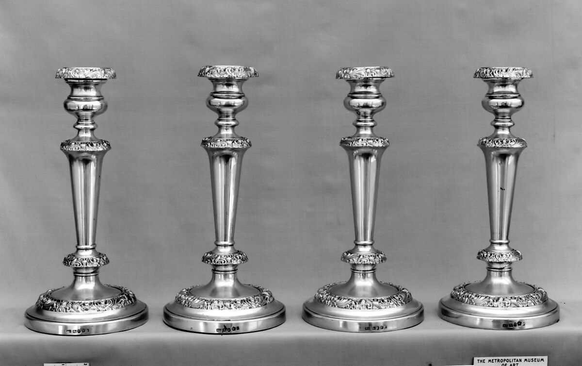 Four candlesticks, R. Gainsforth, Silver, British, Sheffield 