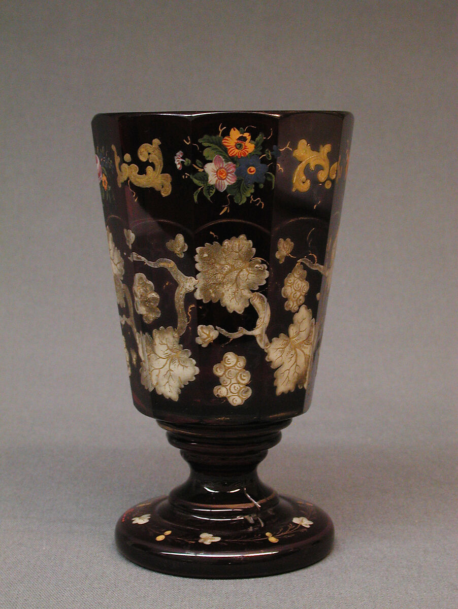 Goblet, Glass, possibly Bohemian 
