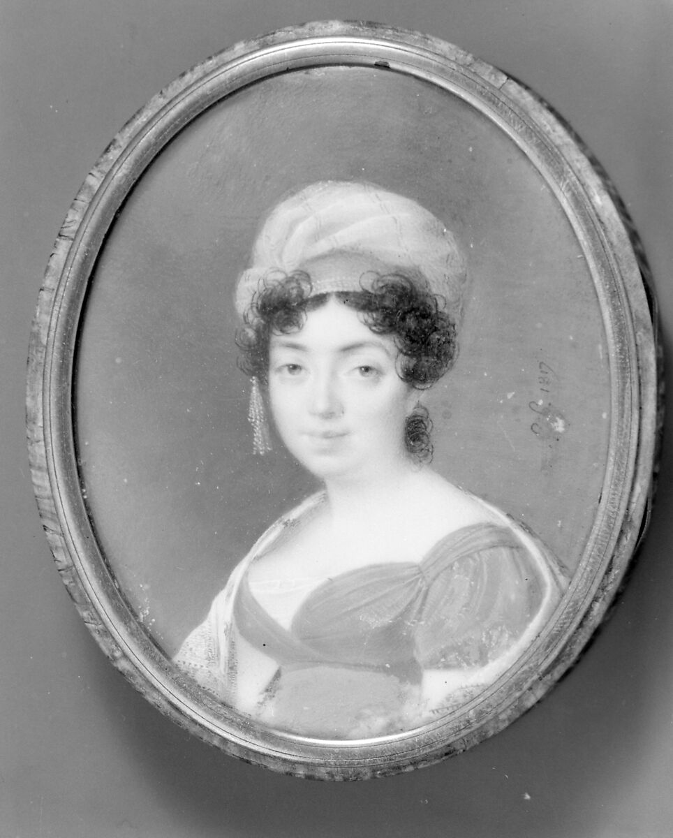 Box with portrait of a lady, Wood, tortoiseshell, gold, ivory, glass, French