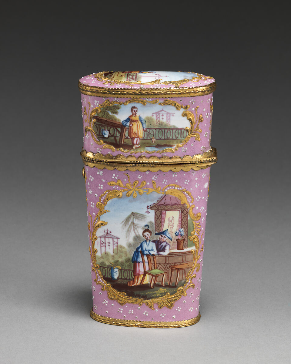 Étui, Copper, enamel, British, South Staffordshire