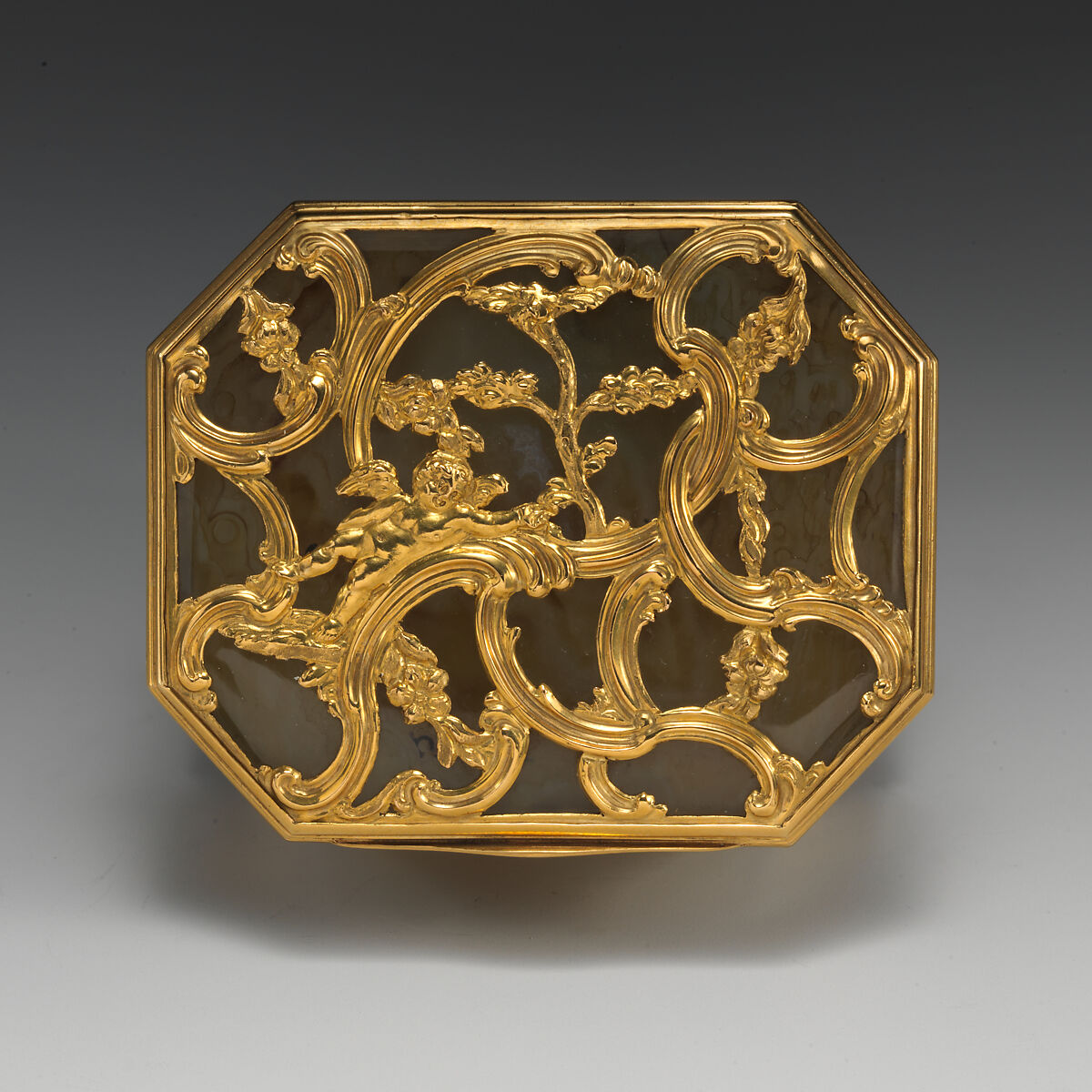 Box, Agate, gold, British