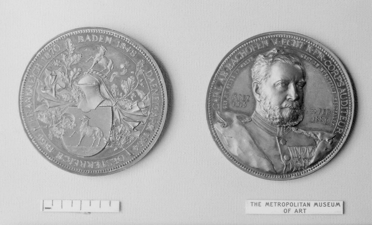 In Memory of Carl Albert Bachofen von Echt, Medalist: Anton Scharff (Austrian, Vienna 1845–1903 Brunn am Gebirge), Bronze, Austrian 