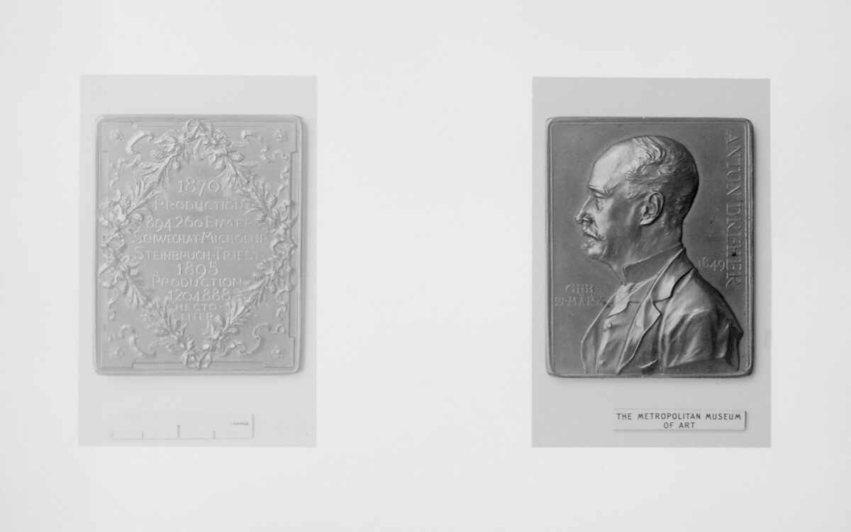 Portrait of Anton Dreher, Medalist: Anton Scharff (Austrian, Vienna 1845–1903 Brunn am Gebirge), Bronze, Austrian 