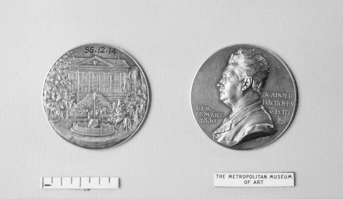 Carl Adolph Bachofen von Echt, to his Friends, Medalist: Anton Scharff (Austrian, Vienna 1845–1903 Brunn am Gebirge), Silver, Austrian 