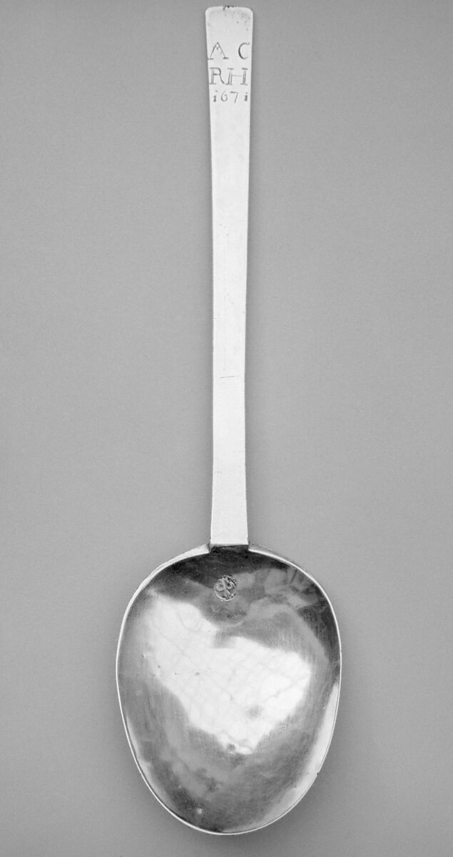 Puritan spoon, Silver, British, provincial or Welsh