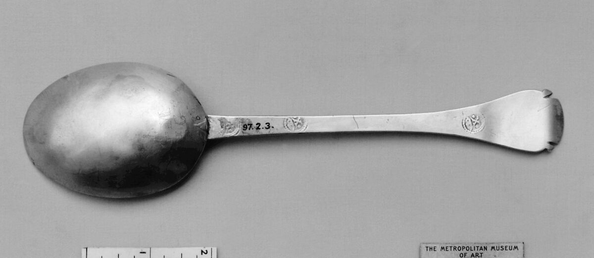 Trifid spoon, Silver, British, Exeter 