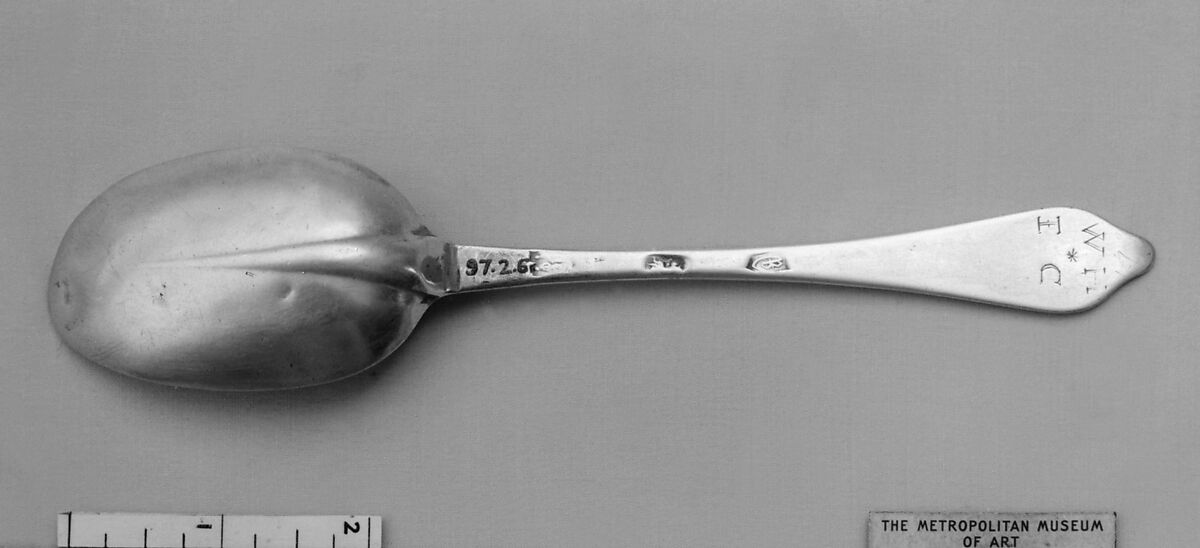 Spoon, Probably by Thomas Spackman (active 1700–1713?), Silver, British, London 