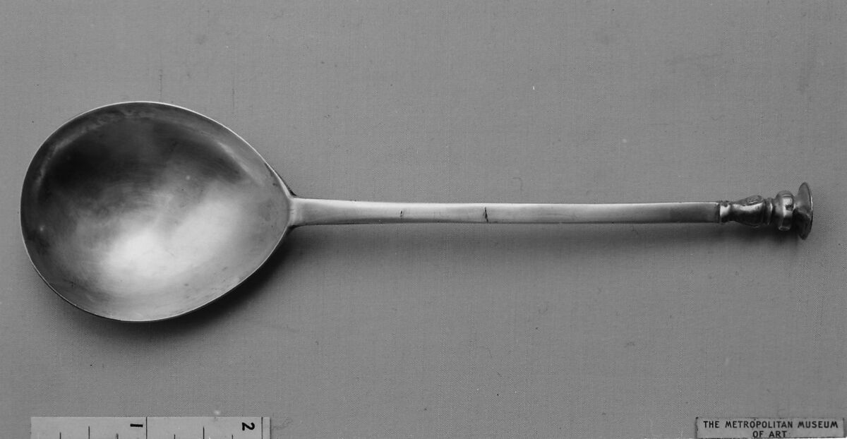 Seal-top spoon, Edward Pocock (active 1728–34), Silver, British, London 