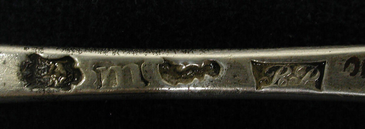 Dessert spoon, Possibly by Robert Pertt (active 1738–55), Silver, British, London