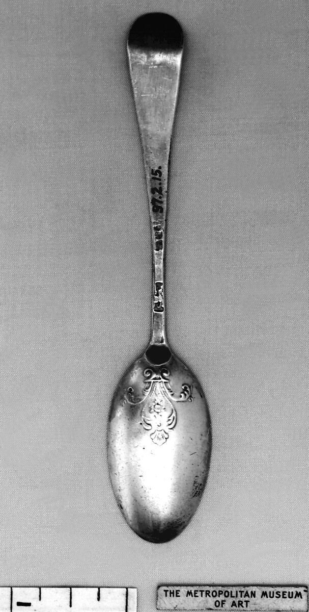Coffee spoon, Possibly by Benjamin Brewood II (active from 1755), Silver, British, London 
