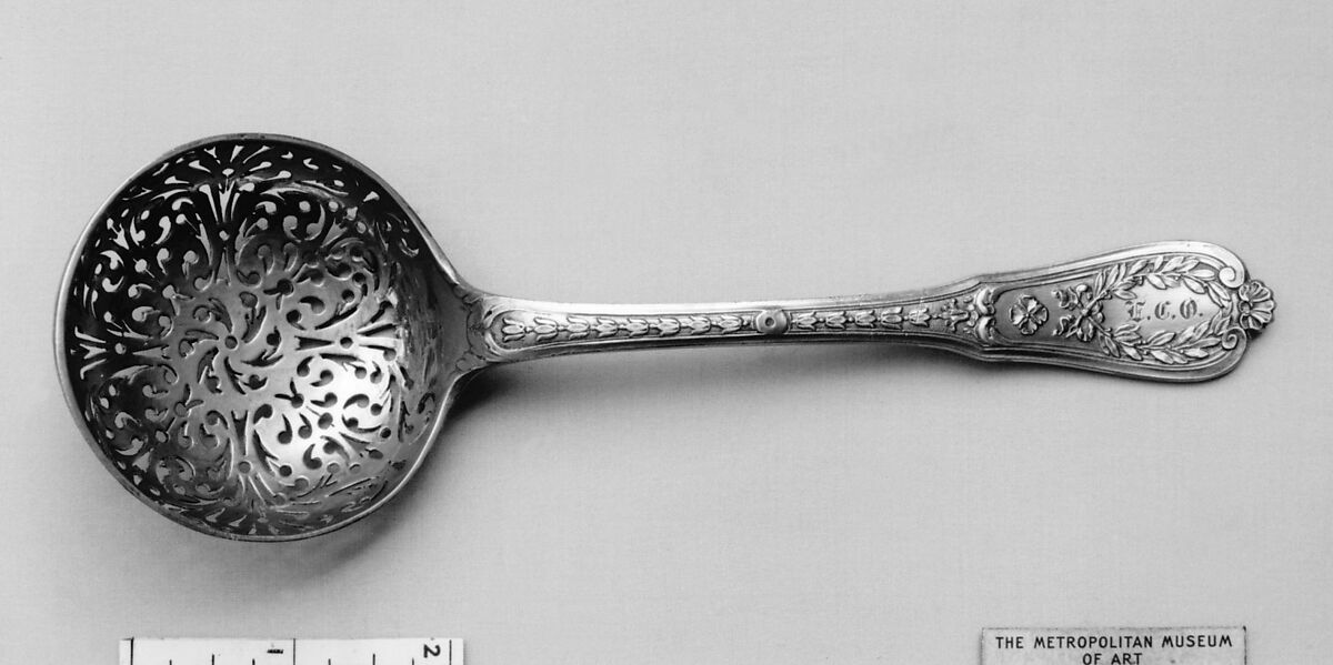 Sugar spoon, Claude-Auguste Aubry (master 1758, recorded 1791), Silver gilt, French, Paris 
