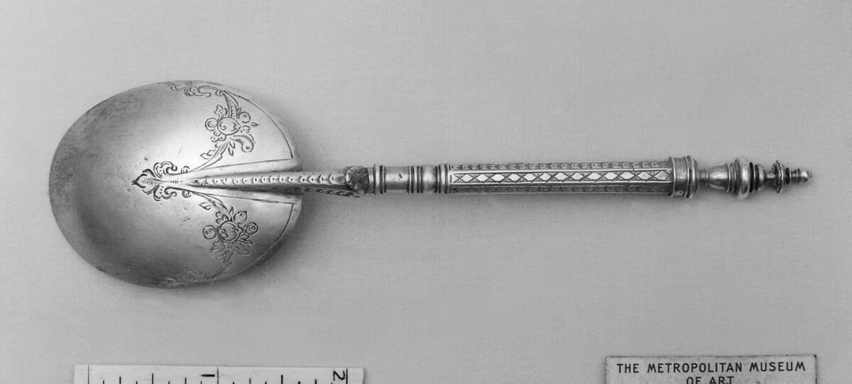 Baluster top spoon, Silver, French or Flemish 