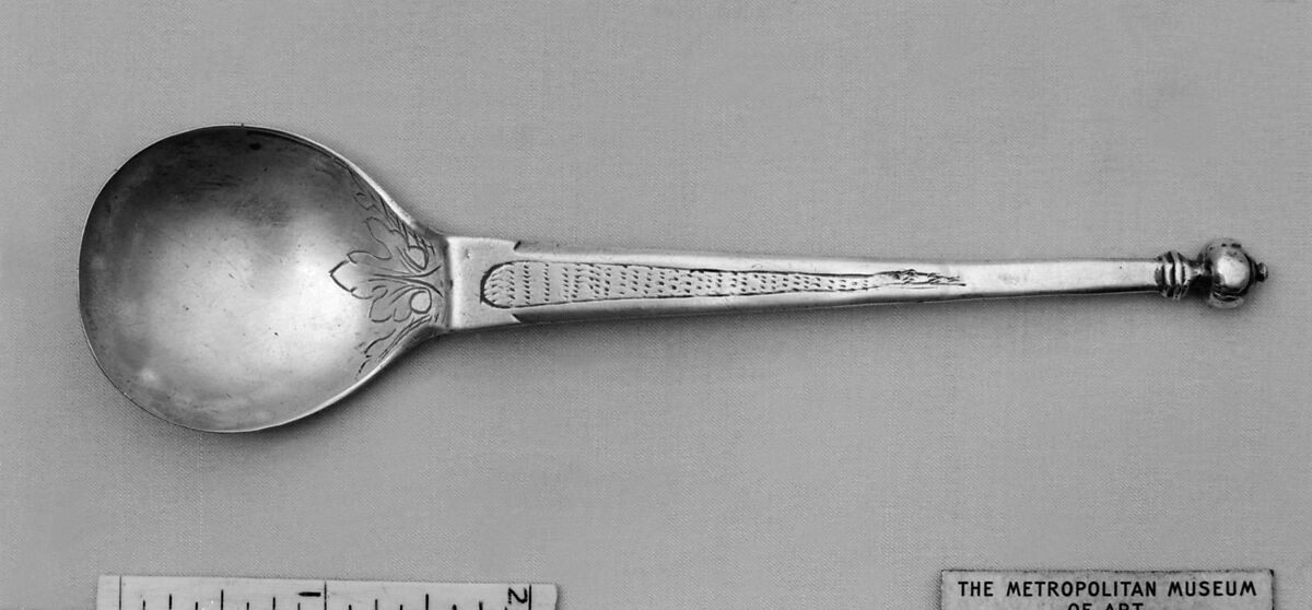Acorn-top spoon, Hieronymous Holl I (master 1649, died 1679), Silver, German, Danzig 