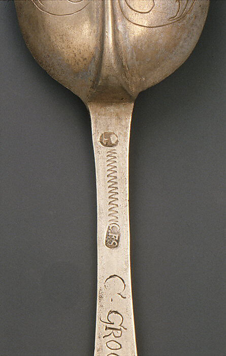 Wavy-end spoon, Georg Friedrich Scholtze (1737–1752), Silver, Swedish