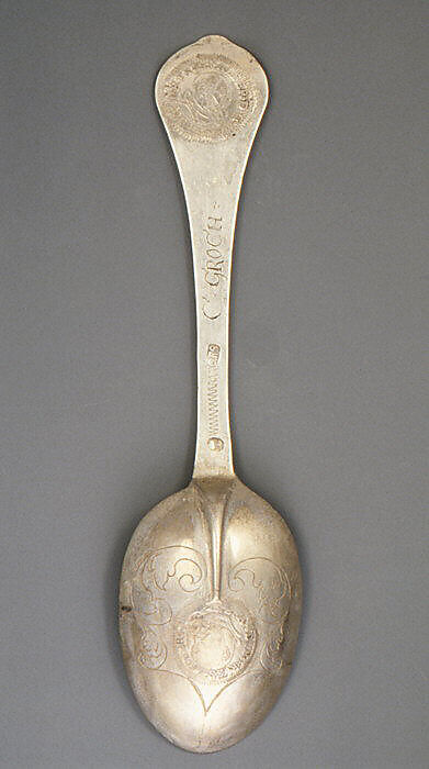 Wavy-end spoon, Georg Friedrich Scholtze (1737–1752), Silver, Swedish