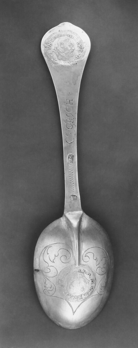 Wavy-end spoon, Georg Friedrich Scholtze (1737–1752), Silver, Swedish