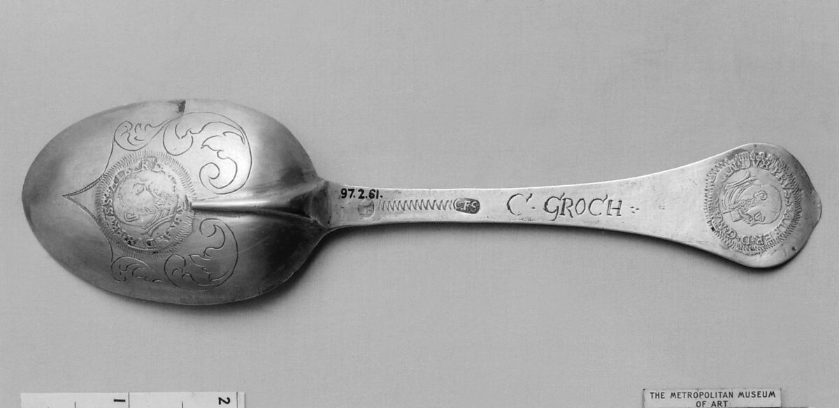 Wavy-end spoon, Georg Friedrich Scholtze (1737–1752), Silver, Swedish