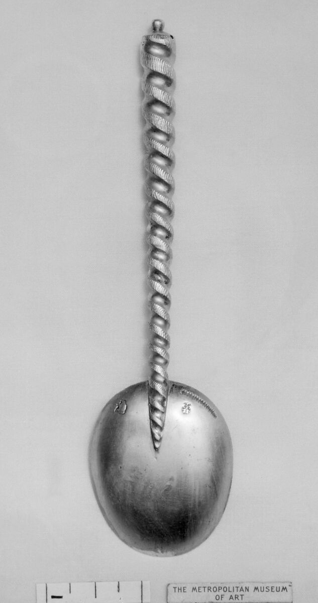 Spoon, Michael Hafner (r. 1665–1700), Silver-gilt, German, Augsburg 