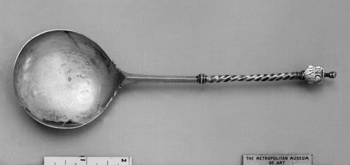 Shield-top spoon, Silver, Dutch, Delft 