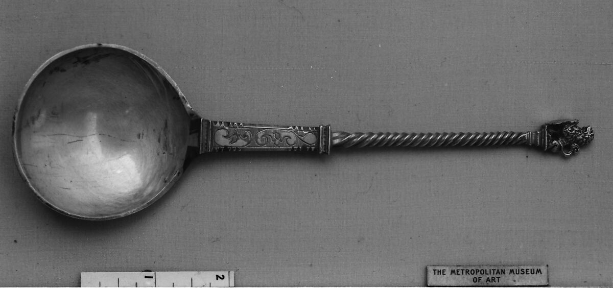 Shield-top spoon, Silver, Dutch, Hoorn 