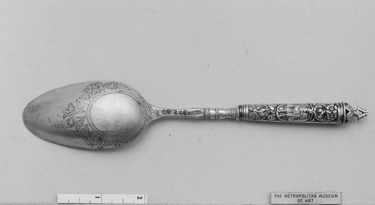 Spoon, Silver, parcel-gilt, German 