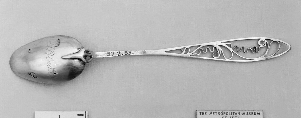 Coffee spoon, Possibly by Hans Bjerregaard Steen (Norwegian, 1797–1818), Silver, Norwegian, Oslo 