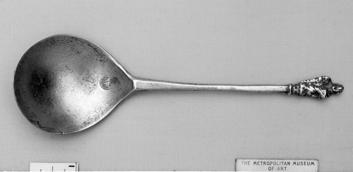 Apostle spoon, Latten, gilt, British 
