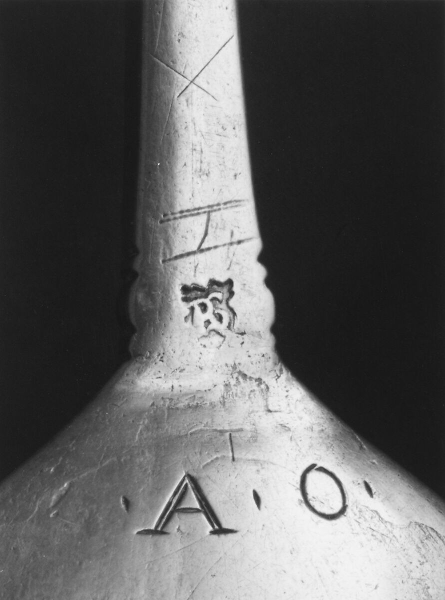 Crown-top spoon (one of three), Silver, parcel gilt, Swedish